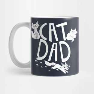 Cat Dad (White Text Version) Mug